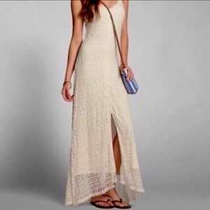 Long Lacey Light Cream Colored Sundress